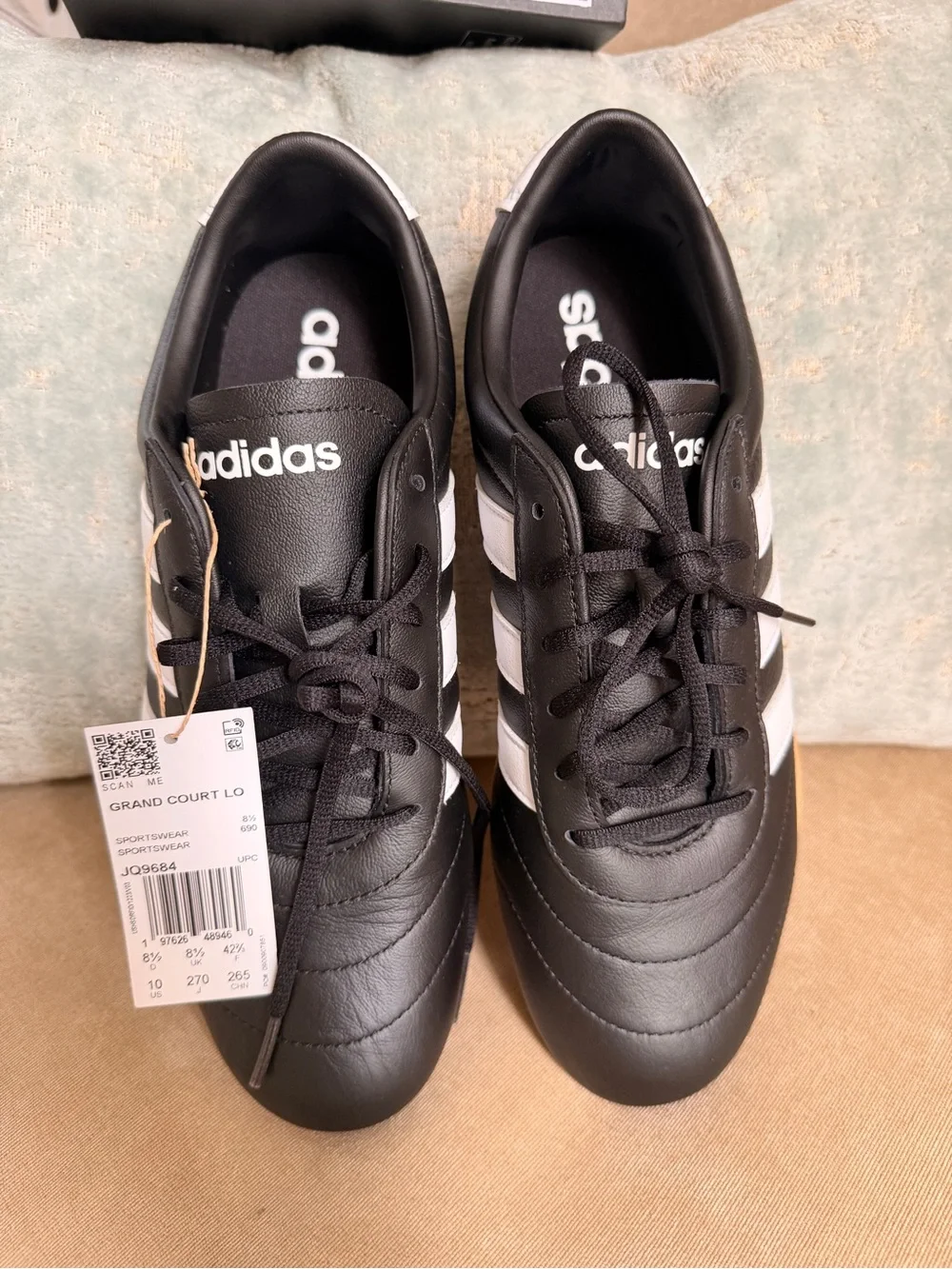 NIB | adidas Women's Grand Court Low Sneakers | Black/White/Gum - Picture 10 of 16